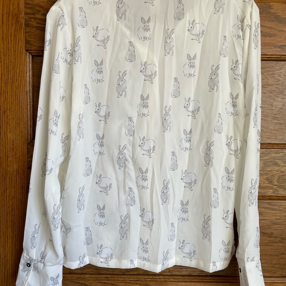 H&M Bunny Print Blouse NWT! Size 8